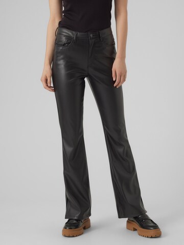 VERO MODA Flared Broek 'SELMA' in Zwart: voorkant