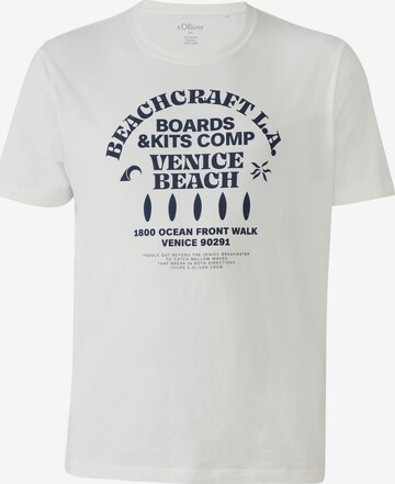 s.Oliver Men Big Sizes T-Shirt in Weiß: Vorderseite