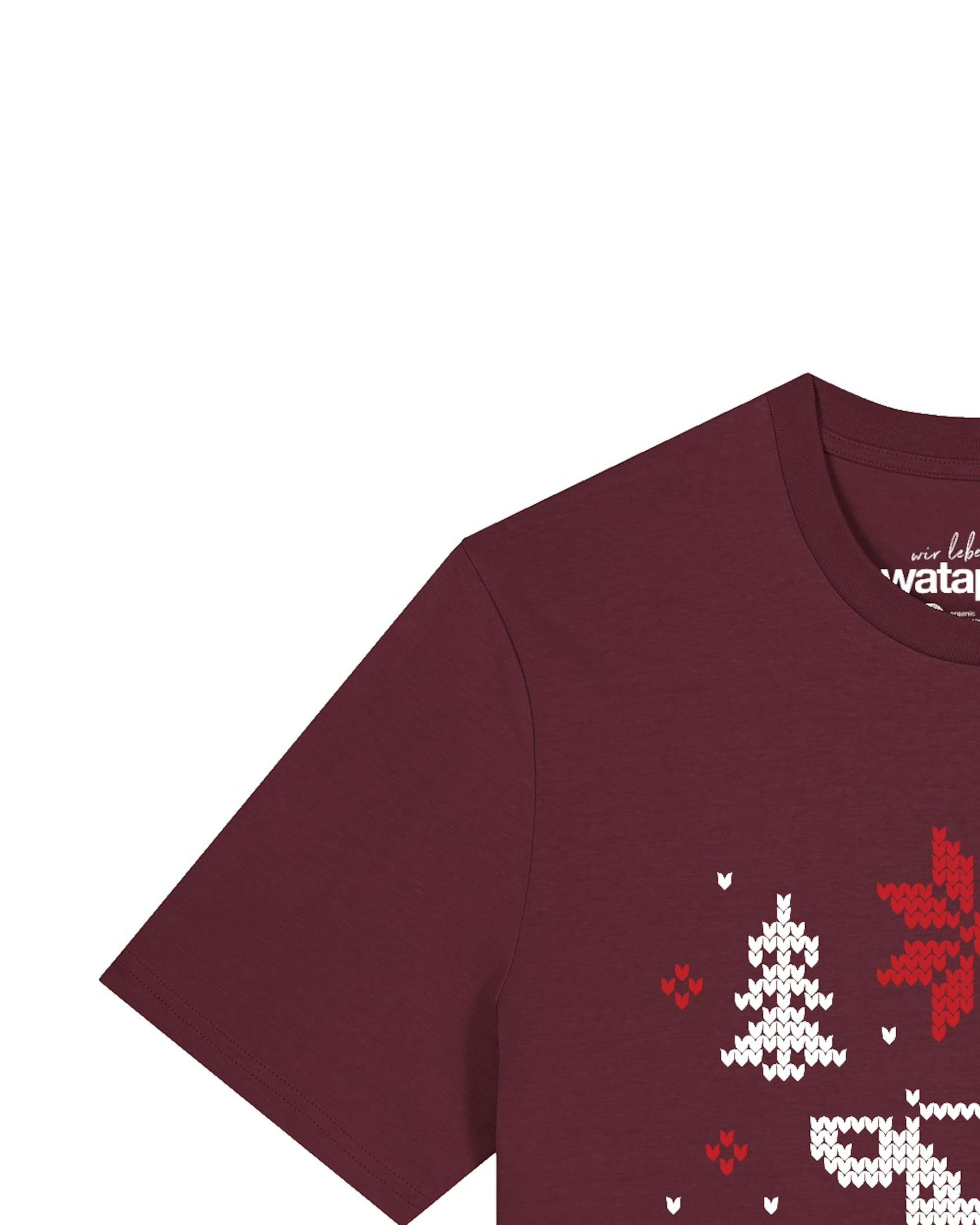 Maglietta 'Christmas With Love' di Watapparel in rosso