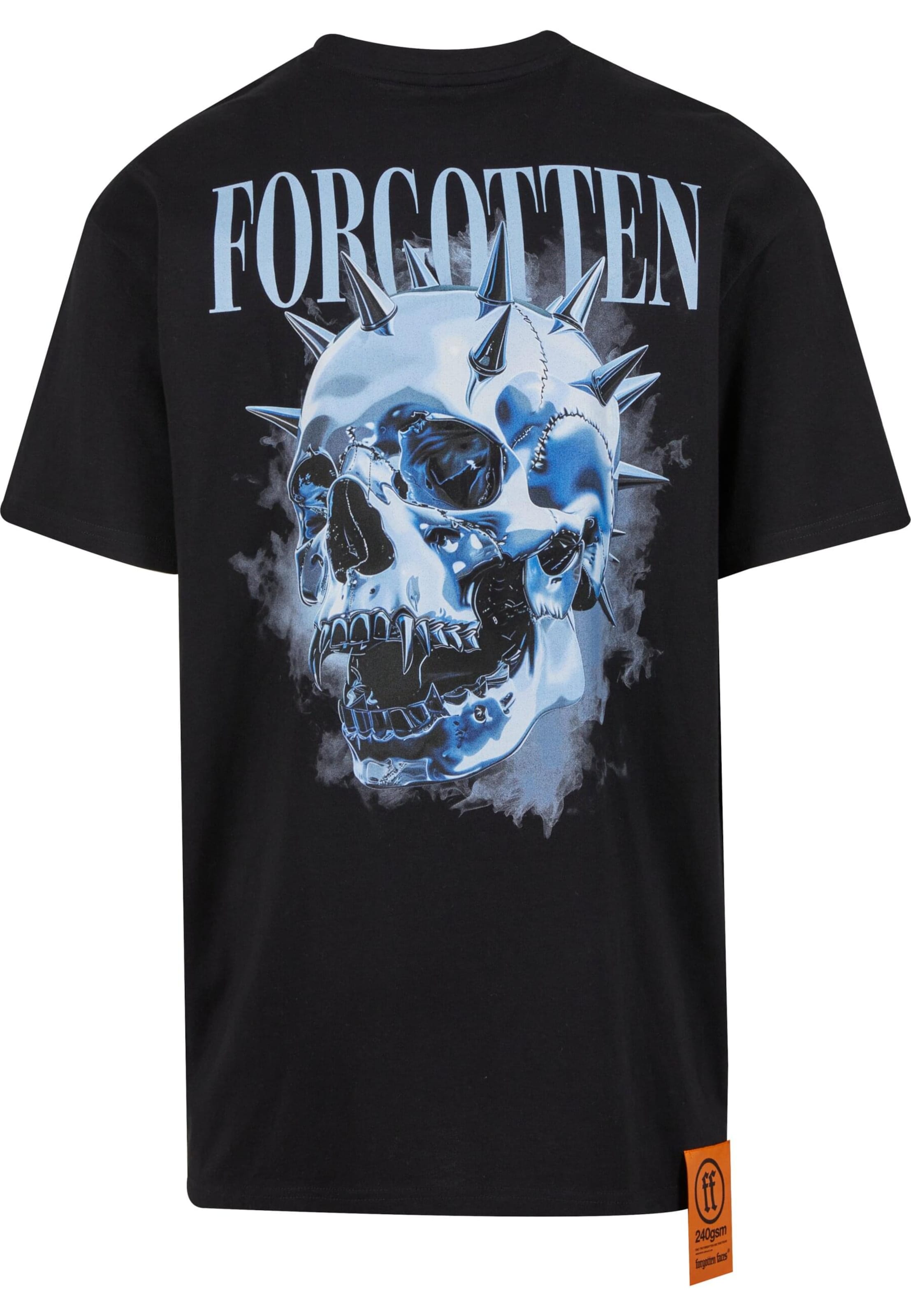 T-Shirt 'Punk Skull' Forgotten Faces en noir