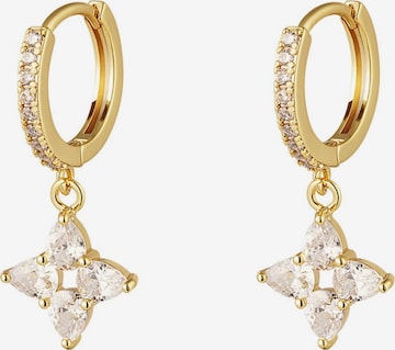 Boucles d'oreilles 'DARA' Cala Rose en or : devant