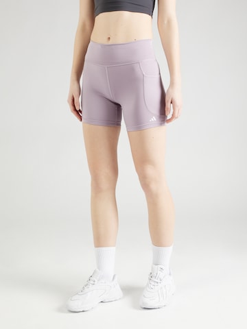 ADIDAS PERFORMANCE Skinny Sportovní kalhoty 'DailyRun' – fialová: přední strana