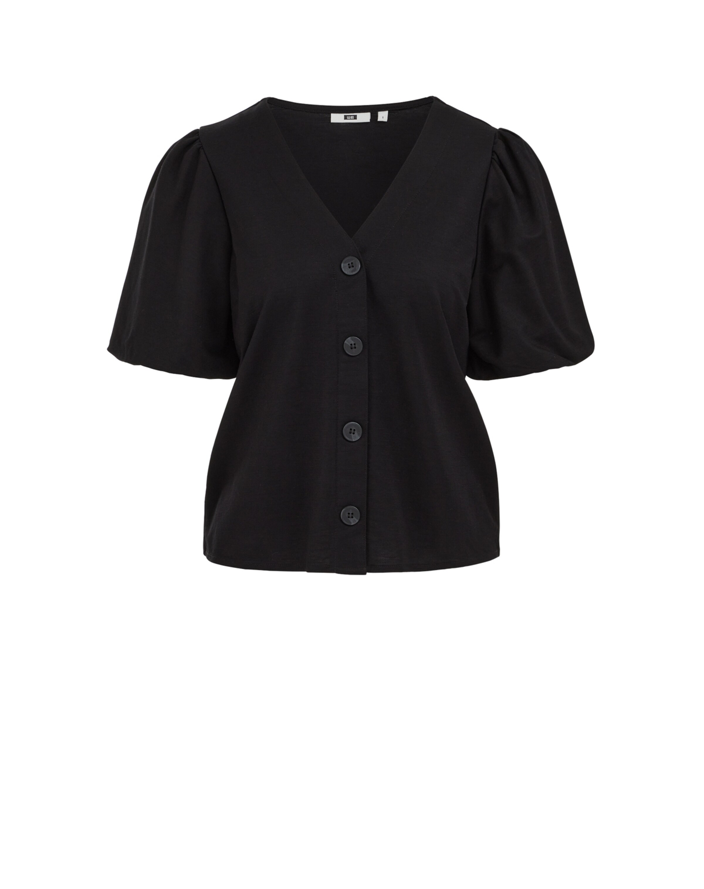 Geacă tricotată de la WE Fashion pe negru: față