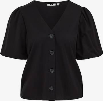 WE FashionKardigan - crna boja: prednji dio