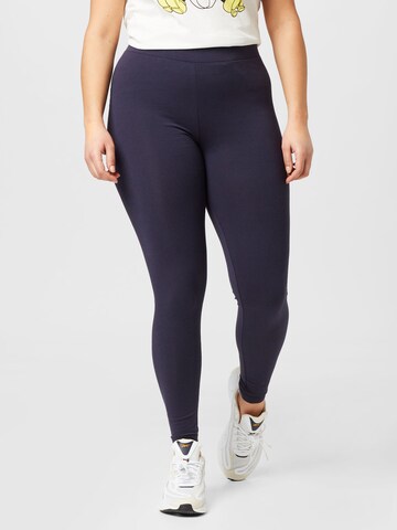 ONLY Carmakoma - Skinny Leggings 'TIME' em azul: frente