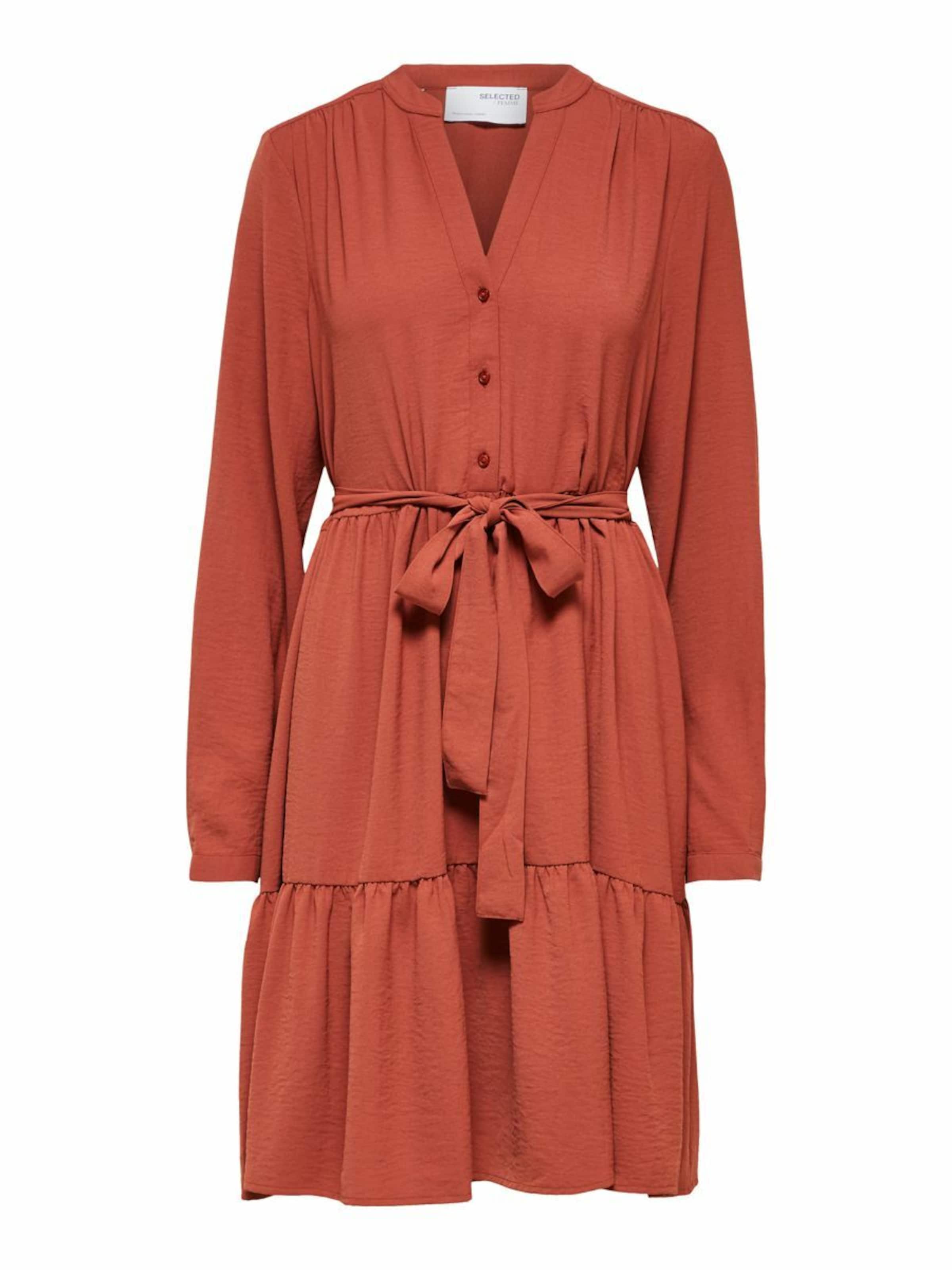 SELECTED Рокля в оранжево: отпред