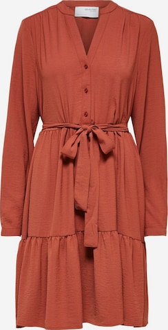 Robe SELECTED en orange : devant