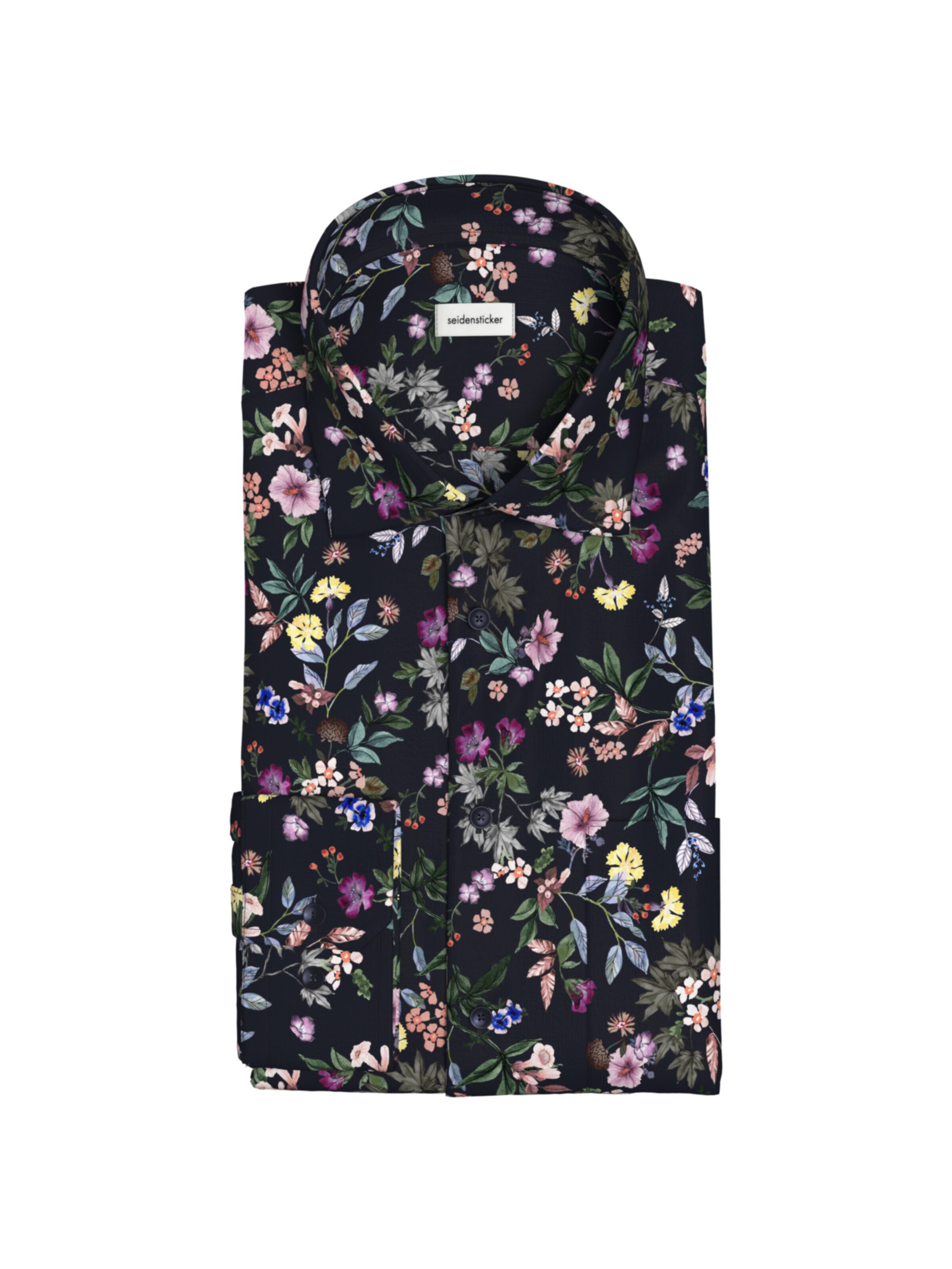 SEIDENSTICKER Regular fit Zakelijk overhemd ' Regular ' in Zwart