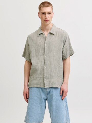 JACK & JONES Regular fit Overhemd 'JORNANTUCKET' in Beige: voorkant