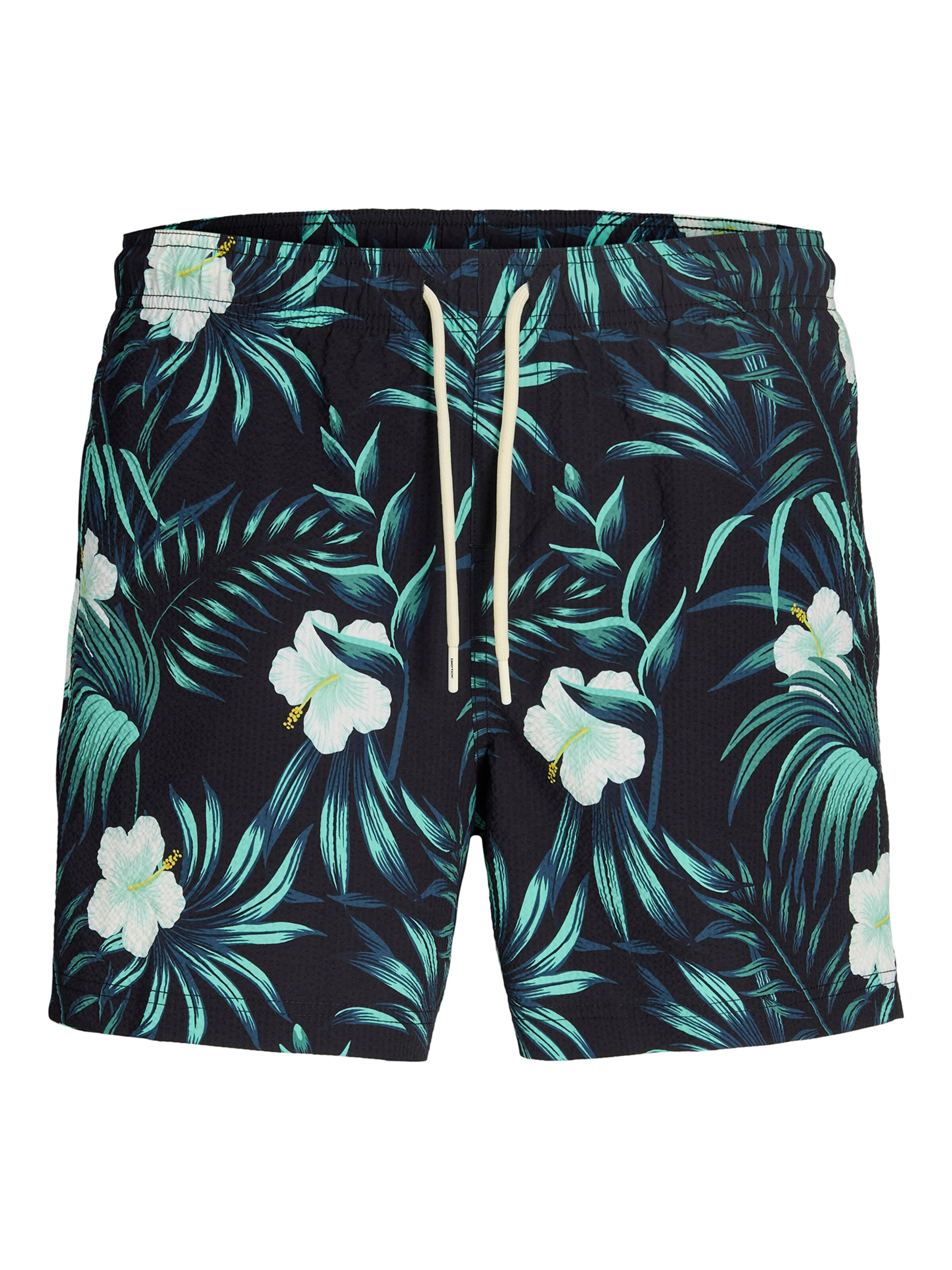 JACK & JONES Σορτσάκι-μαγιό 'JPSTMAUI FLOWER' σε μαύρο: μπροστά