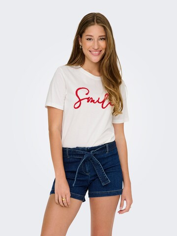 ONLY T-Shirt 'ONLKIKO' in Weiß: Vorderseite