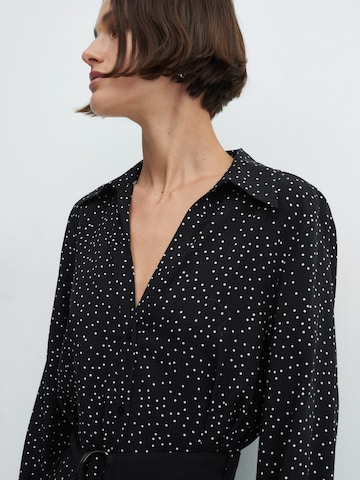 Rochie tip bluză 'Apple' de la MANGO pe negru