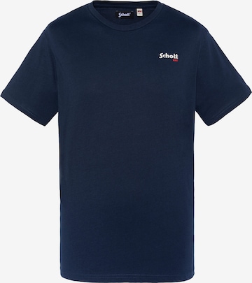 Schott NYC Shirt in Blau: Vorderseite