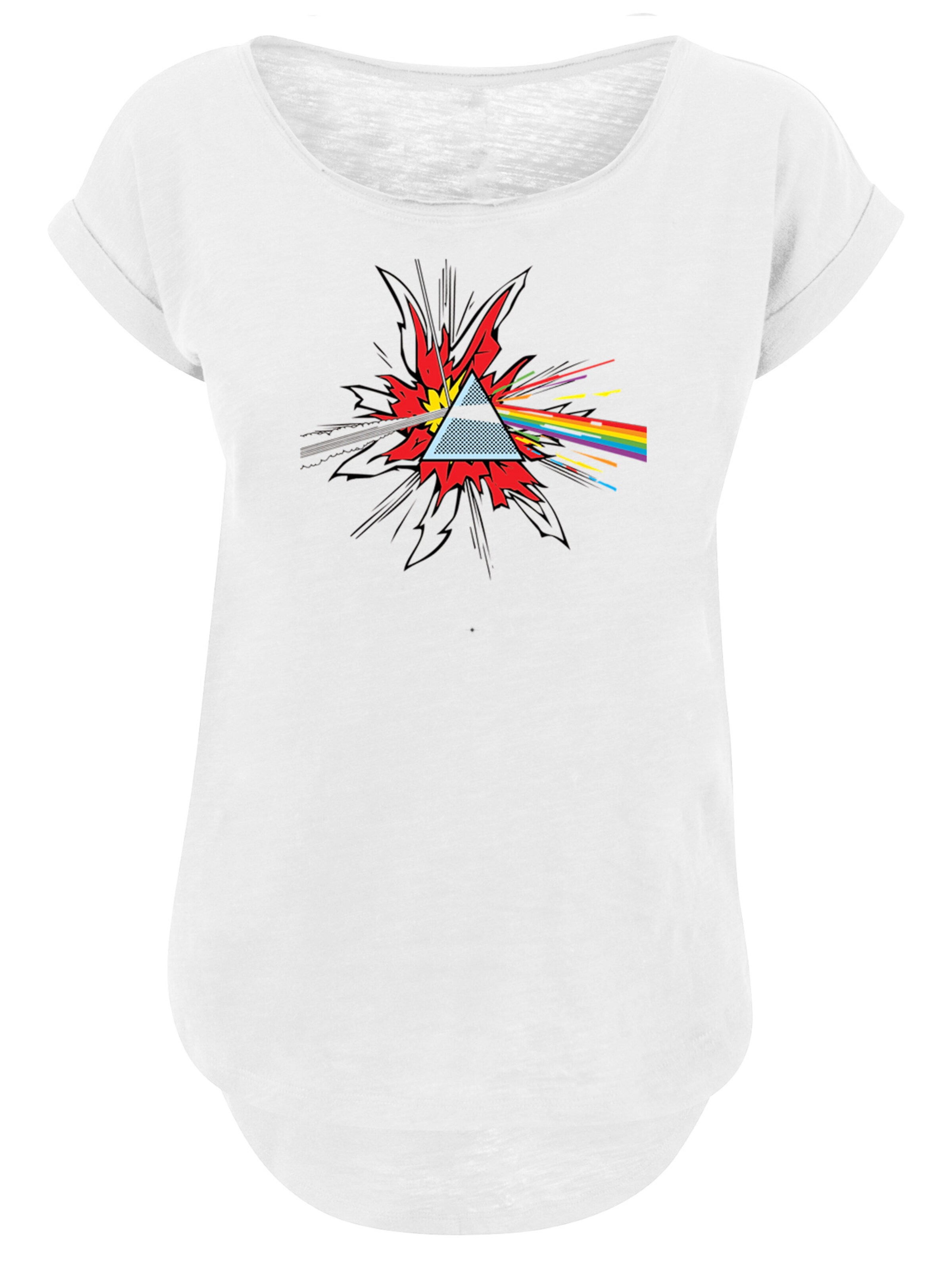 F4NT4STIC Shirt 'Pink Floyd Pop Art Prism' in Weiß: Vorderseite