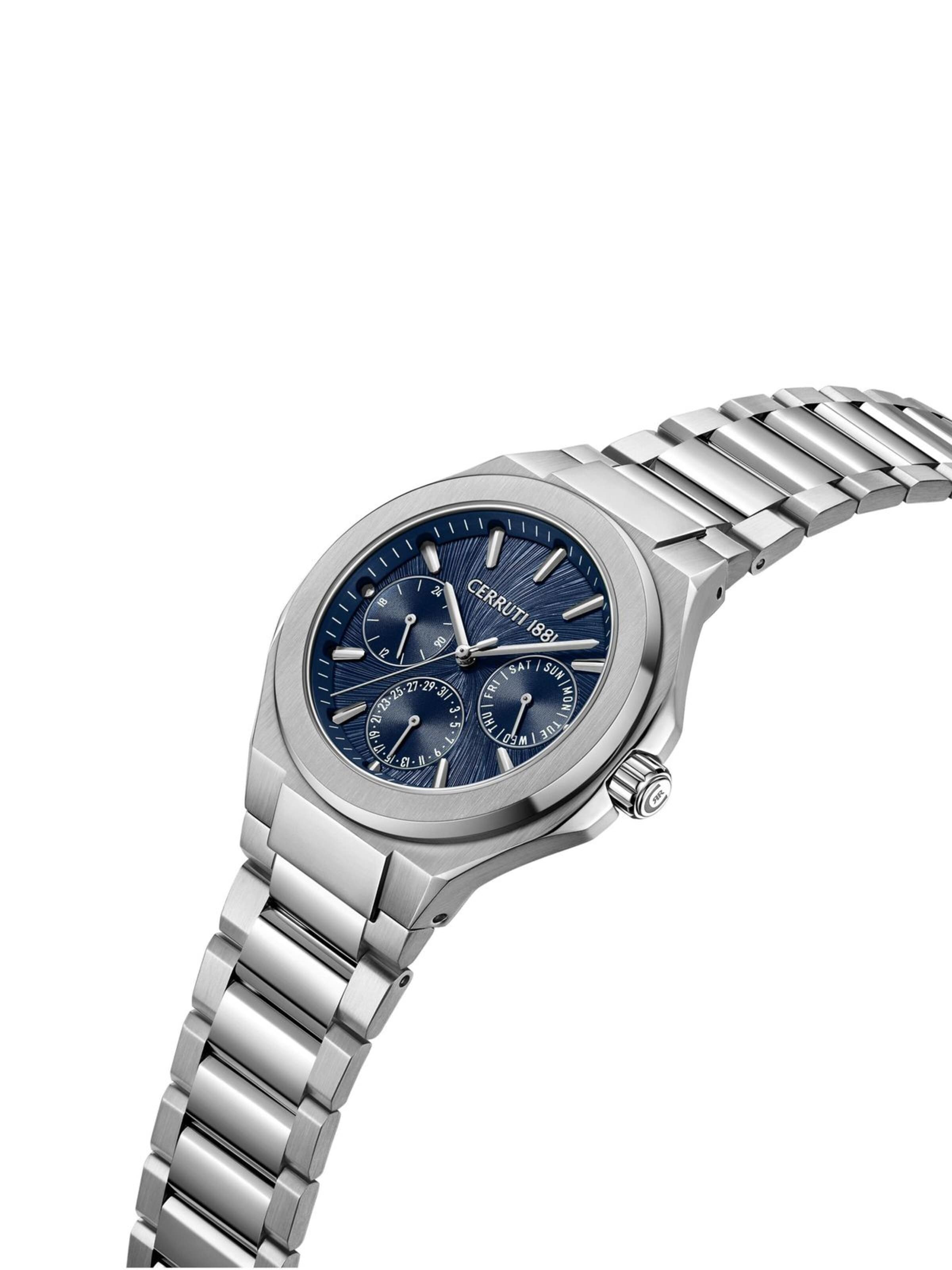 CERRUTI 1881 Analoog horloge 'Function watch Lucardo Slim' in Zilver