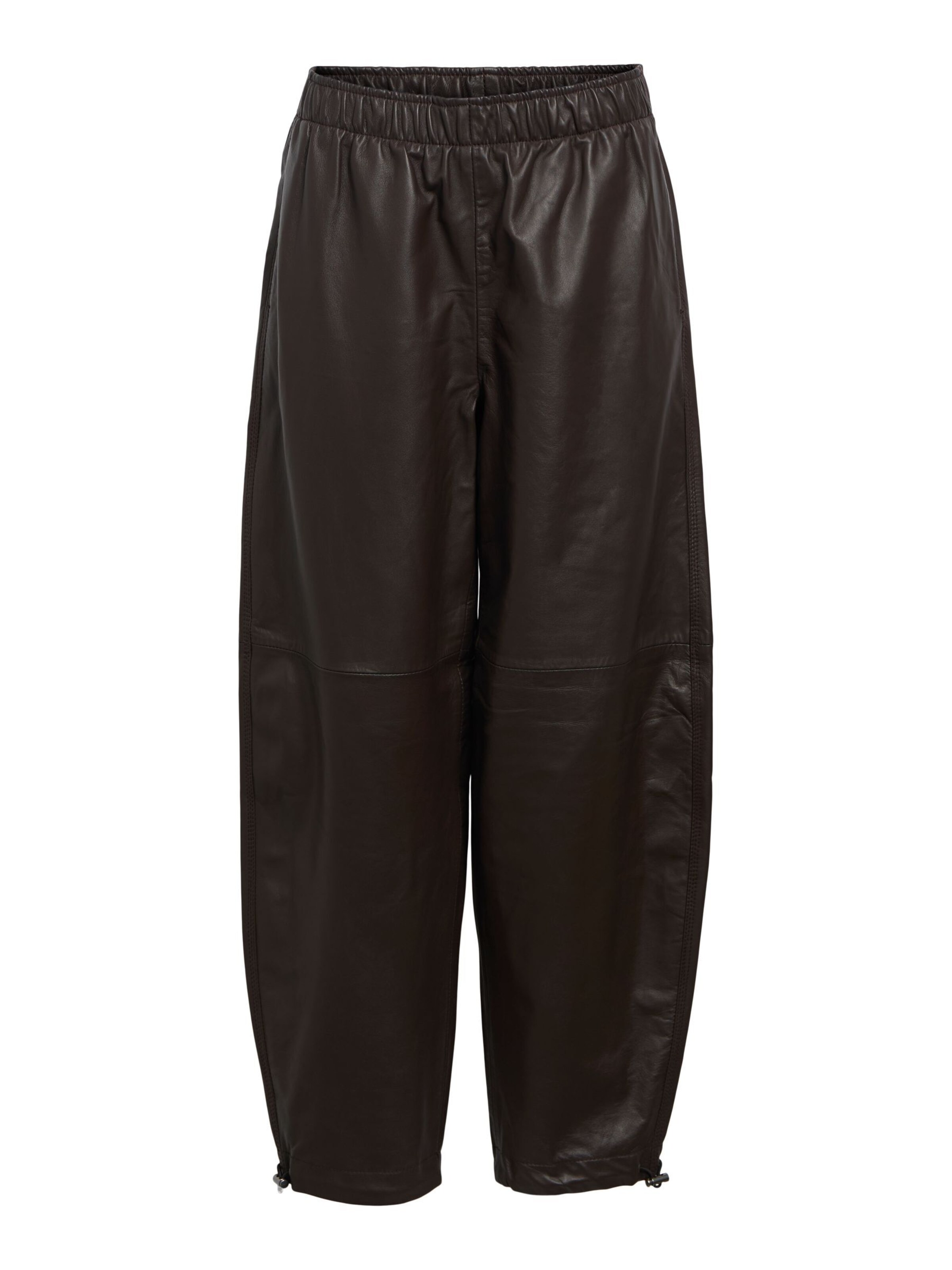 OBJECT Wide leg Trousers ' Ballon ' in Brown: front