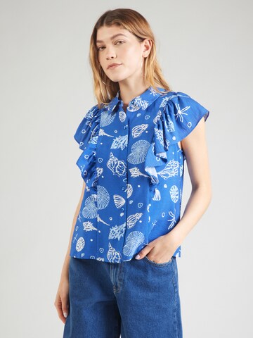 VERO MODA Blus 'VMSEASHELL' i blå: framsida