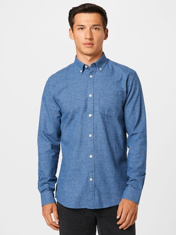 Only & Sons Regular fit Button Up Shirt 'Niko' in Blue: front