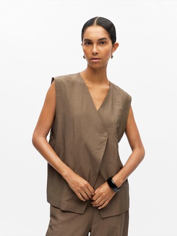 Gilet 'OBJYui' di OBJECT in marrone: frontale