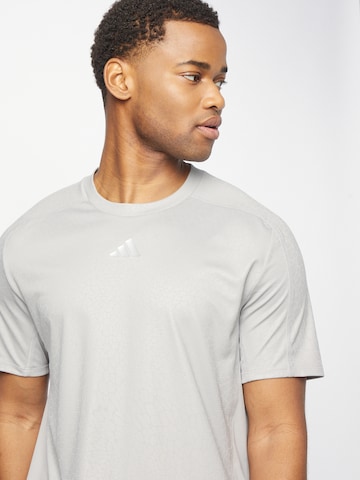 T-Shirt fonctionnel 'Workout Pu Print' ADIDAS PERFORMANCE en gris