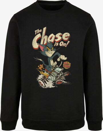 ABSOLUTE CULT Sweatshirt 'Tom And Jerry - The Chase Is On' in Black: front