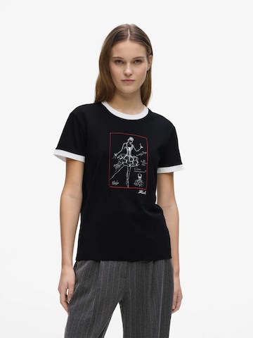 T-shirt 'Le Ballet' Karl Lagerfeld en noir : devant