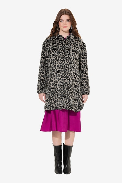 Ulla Popken Manteau mi-saison en greige / noir, Vue avec produit