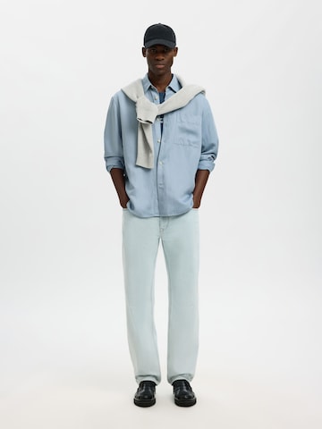 SELECTED - Ajuste confortable Camisa en azul