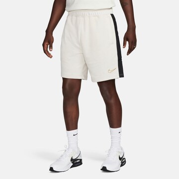 NIKE Regular Workout Pants in White: front