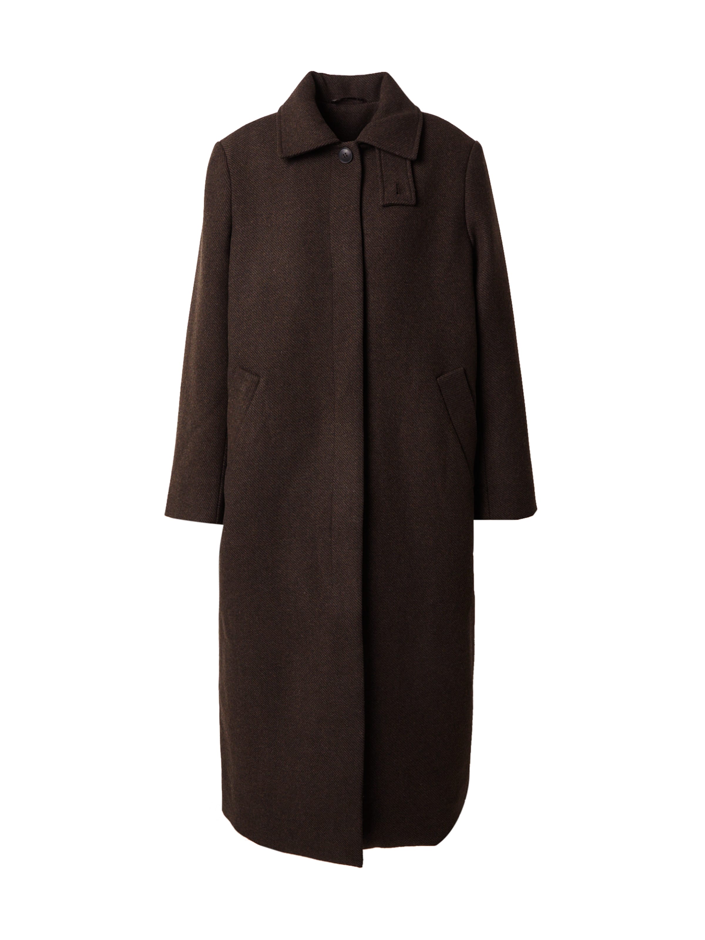 WEEKDAY Kevad-sügismantel 'Gate', värv pruun: eest vaates