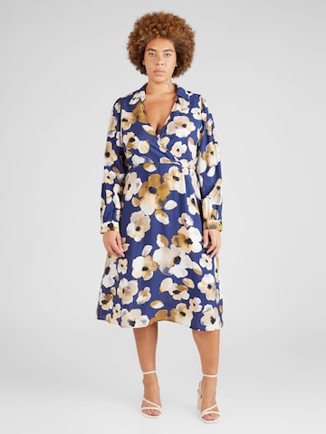 Robe 'Josie Sofie' Vero Moda Curve en bleu : devant