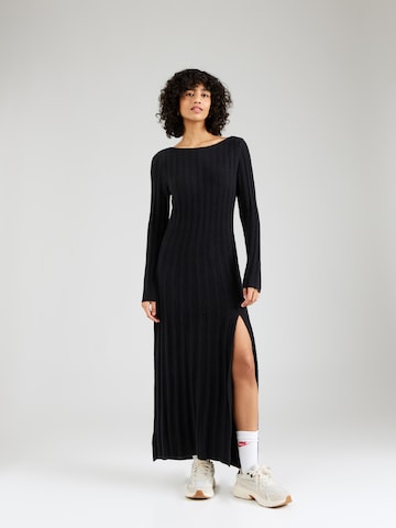 Abercrombie & Fitch Knitted dress in Black: front