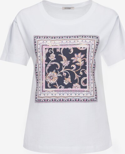 Orsay Shirt in de kleur Navy / Mosterd / Pink / Wit, Productweergave