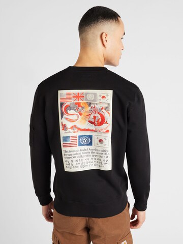 ALPHA INDUSTRIES Sweatshirt in Black: front