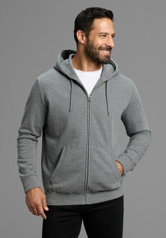 Man's World Sweatjacke in Grau: Vorderseite