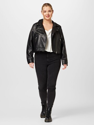 Vero Moda Curve Prehodna jakna 'FINE HEIDA' | črna barva