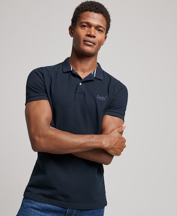 Superdry Shirt 'CLASSIC' in Blauw: voorkant