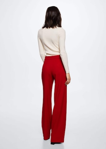 MANGO Wide Leg Hose in Rot