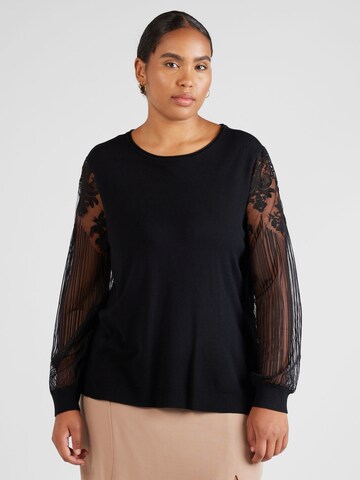 ONLY Curve Sweater 'VIKTORIA' in Black: front