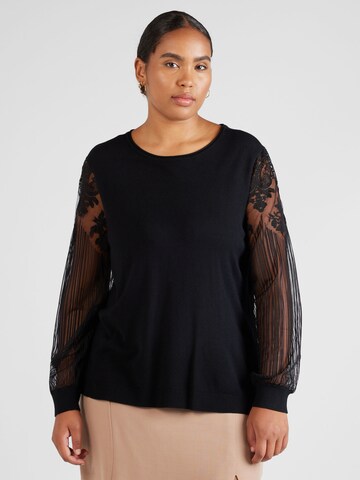 Pull-over 'VIKTORIA' ONLY Curve en noir : devant