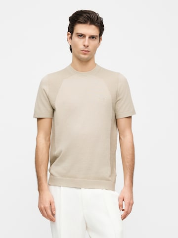 BOSS Свитер 'Momentum' в Бежевый: спереди