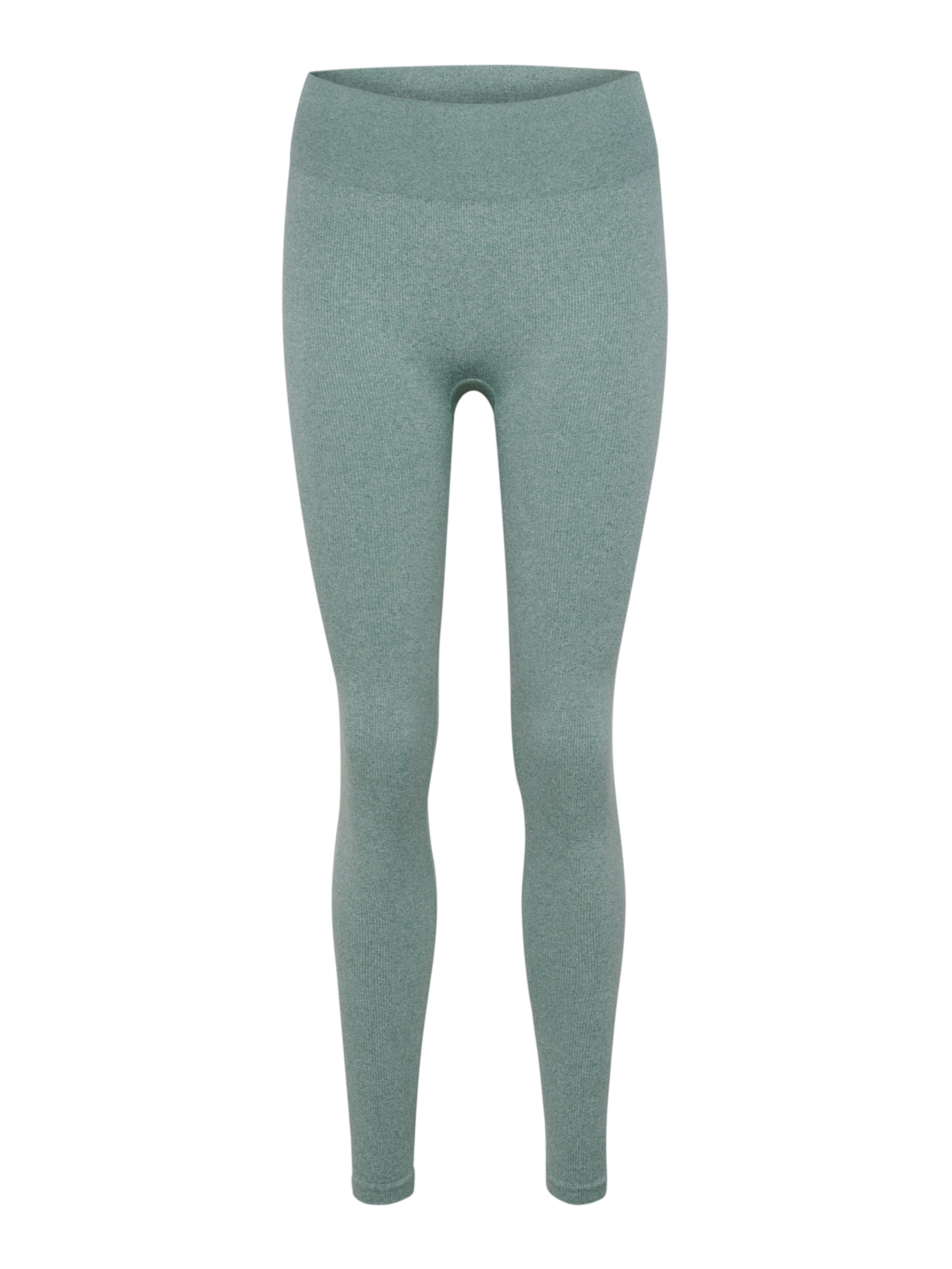 Hummel Skinny Športové nohavice - Zelená: predná strana