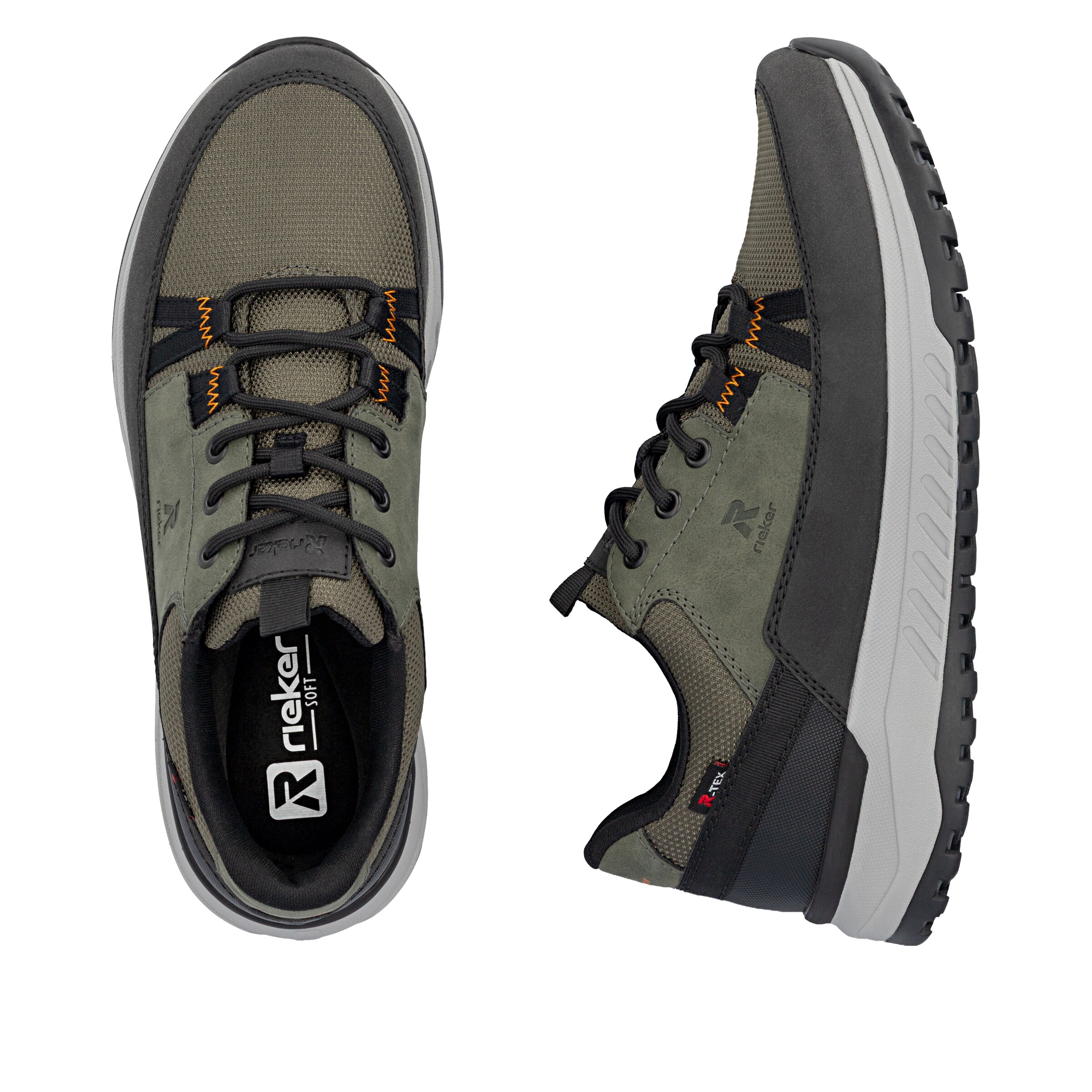 Baskets basses Rieker en vert