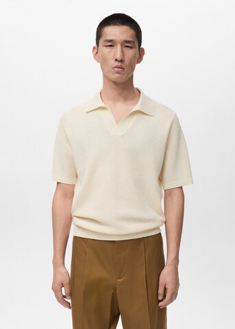 MANGO MAN Shirt in Beige: front