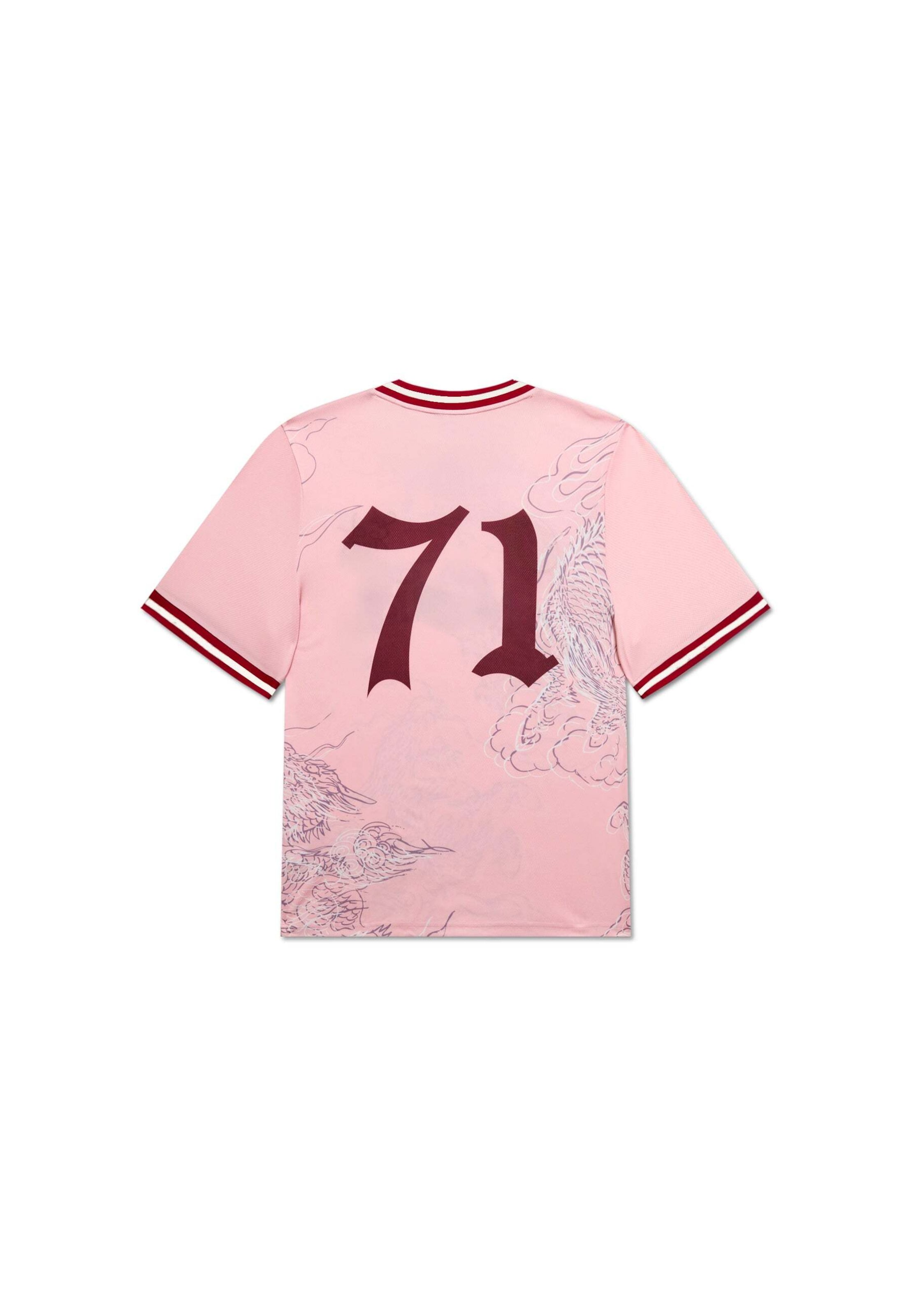 Ed Hardy T-shirt 'Soaring Dragon Football' i rosa