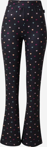 Colourful Rebel Flared Pants in Black: front