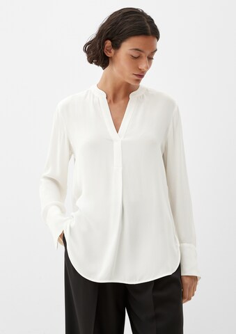 Camicia da donna di s.Oliver BLACK LABEL in bianco: frontale