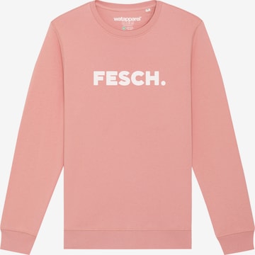 Watapparel Sweatshirt ' Fesch ' in Pink: Vorderseite
