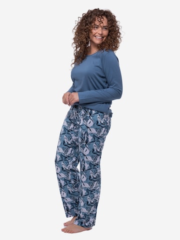 Ammann Pyjama 'Night & Home' in Blauw