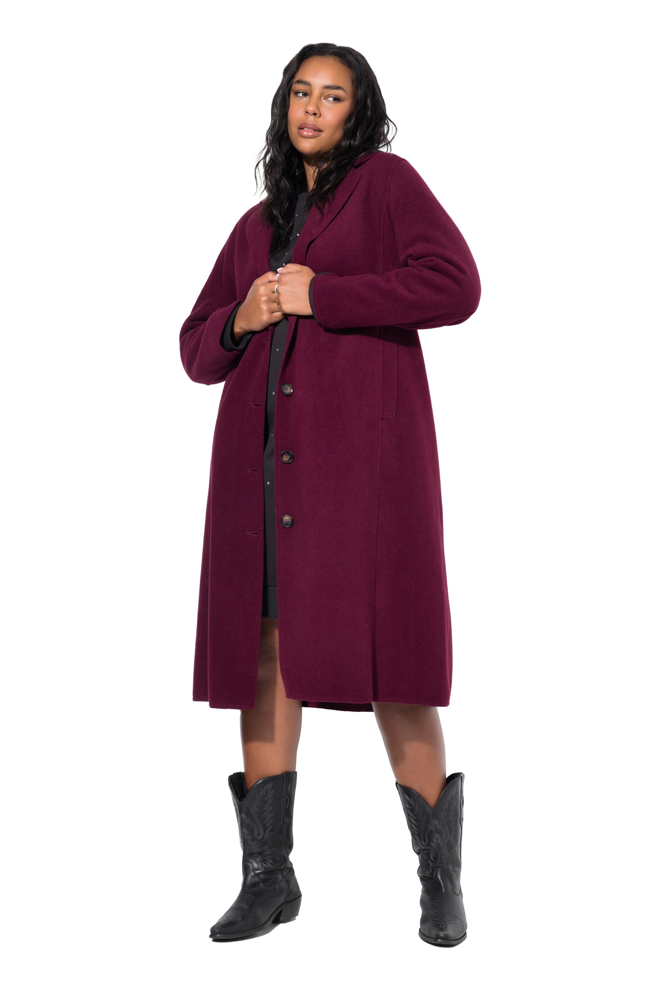 Studio Untold Between-seasons coat in Purple: front